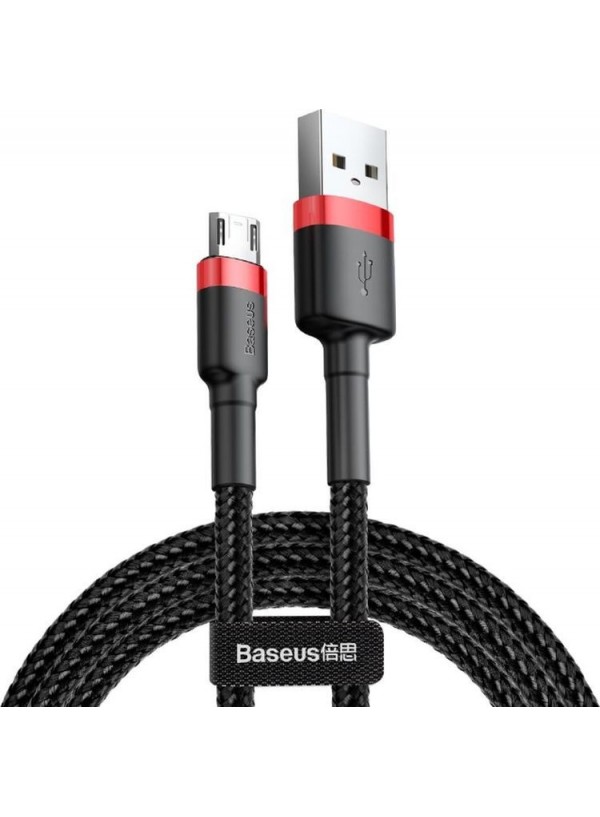 Кабель Baseus USB to Micro 1.5A 2m (CAMKLF-C91) чорн/черв.