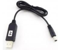 Кабель Power Boost cable USB-DC 5.5x2.1 9V 1 м чорний