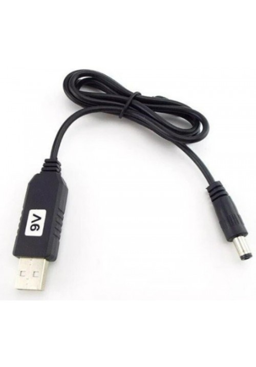 Кабель Power Boost cable USB-DC 5.5x2.1 9V 1 м чорний