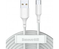 Кабель Baseus USB to Type-C 5A 1.5m (TZCATZJ-02) білий