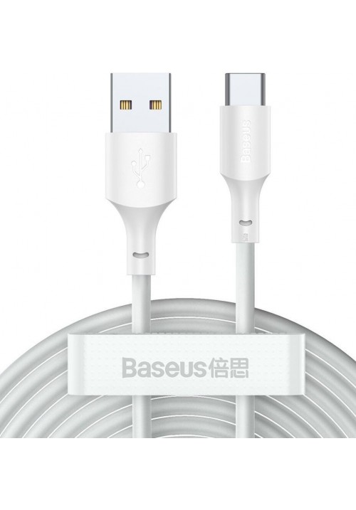 Кабель Baseus USB to Type-C 5A 1.5m (TZCATZJ-02) білий