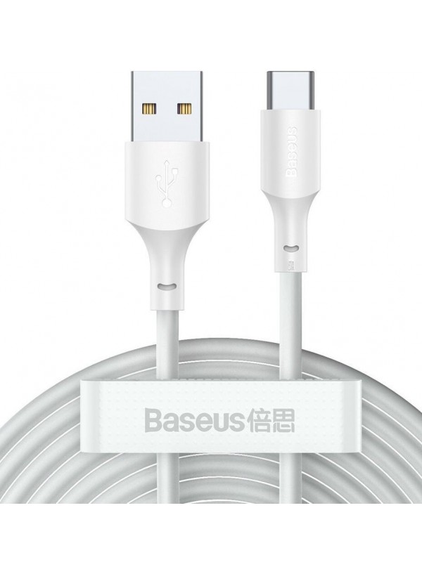 Кабель Baseus USB to Type-C 5A 1.5m (TZCATZJ-02) білий