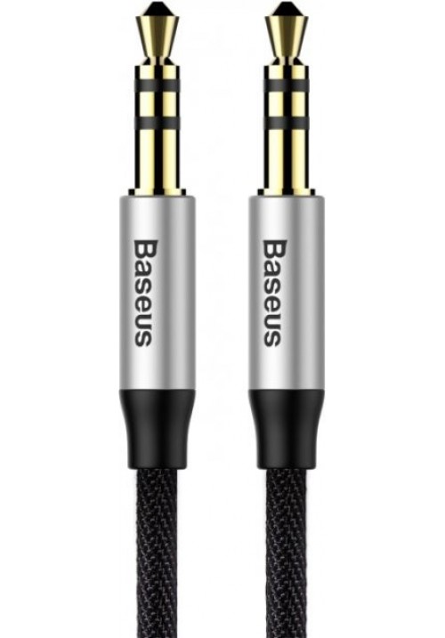 Аудіокабель Baseus Yiven AUX 3.5mm 1.5m (CAM30-CS1) срібно-чорний