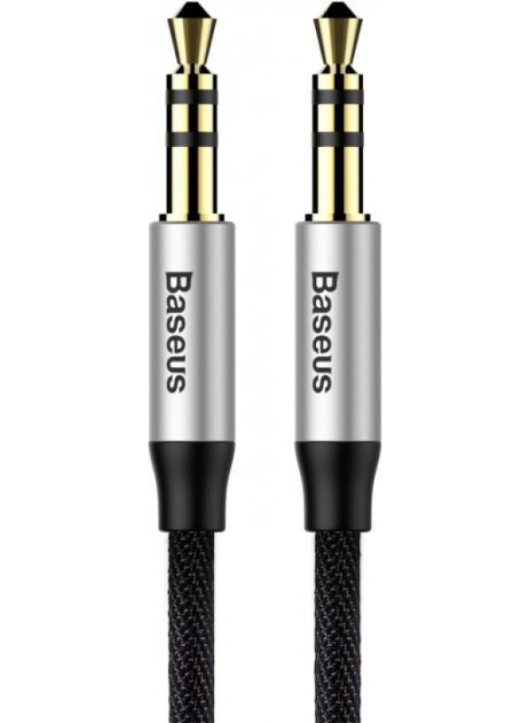 Аудіокабель Baseus Yiven AUX 3.5mm 1.5m (CAM30-CS1) срібно-чорний
