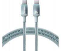 Кабель Baseus Type-C/Type-C 100W 1m (E0420700) блакитно-зелений