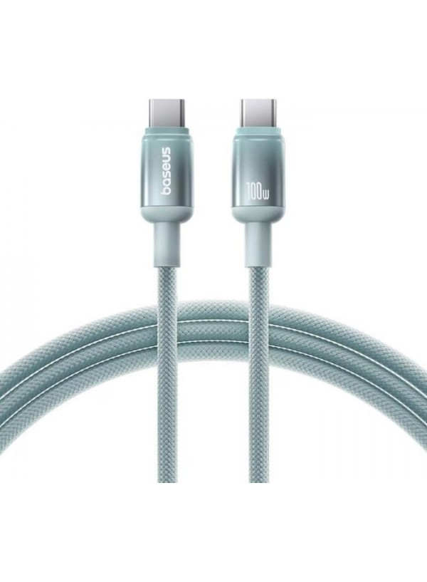 Кабель Baseus Type-C/Type-C 100W 1m (E0420700) блакитно-зелений