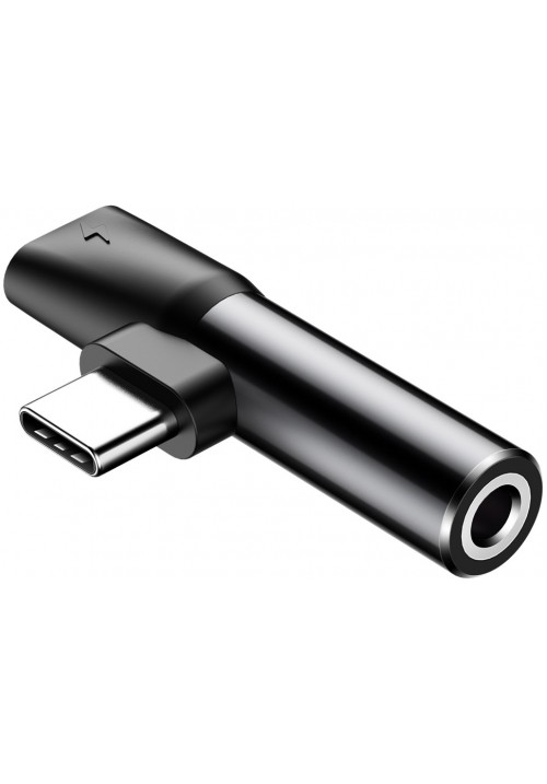 Адаптер AUX Baseus L41 Type-C to Type-C +3.5mm(CATL41-01)чор