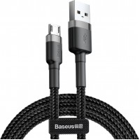 Кабель Baseus USB to Micro 2.4A 1m (CAMKLF-BG1) Gray/Black