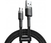 Кабель Baseus USB to Micro 2.4A 1m (CAMKLF-BG1) Gray/Black