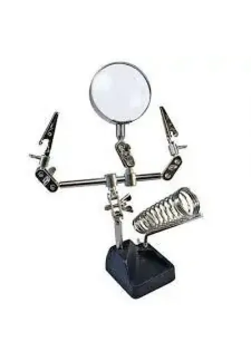 Держатель для плат с лупой и крокодилами JM-506