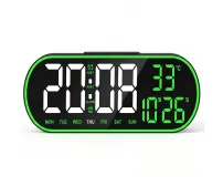 Електронний годинник з пультом GH8021 / WHITE & GREEN
