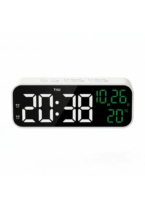 Електронний годинник YX-2802 / WHITE / GREEN / BLUE