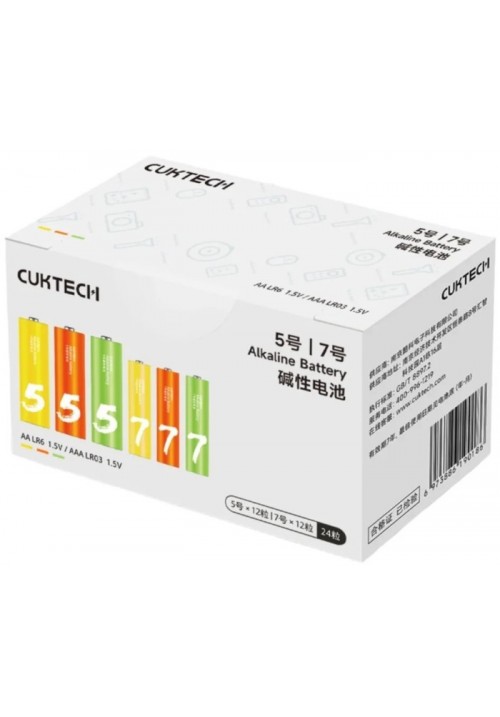 Батарейка CUKTECH Rainbow AA/AAA Alkaline (B10) 24шт/бл