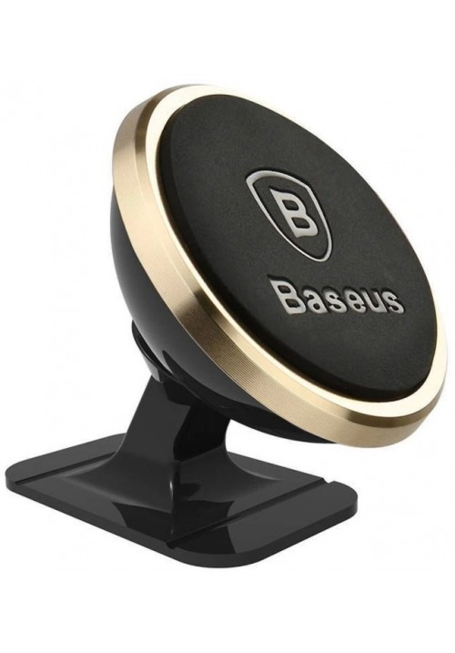 Автотримач Baseus 360° Adjustable Magnetic Phone Mount (SUCX140015) чорно золотий