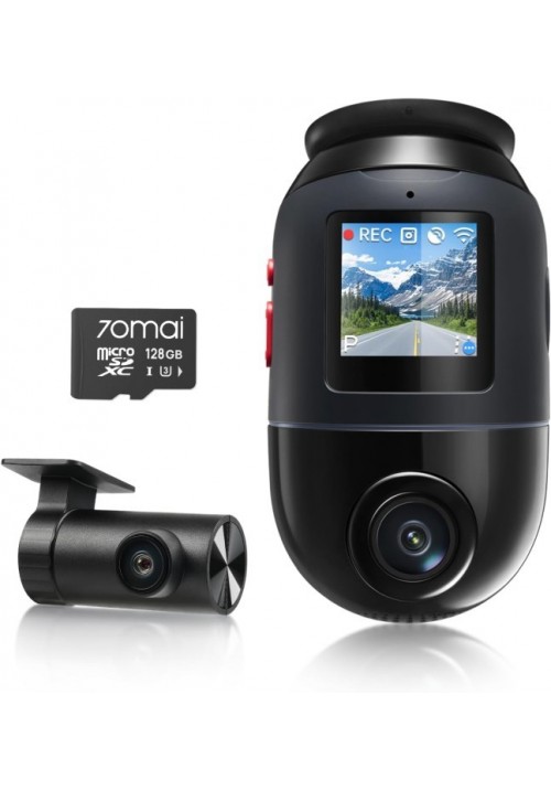 Відеореєстратор 70mai Dash Cam X800-2 Omni 128GB Black +RC14 Rear Camera Set