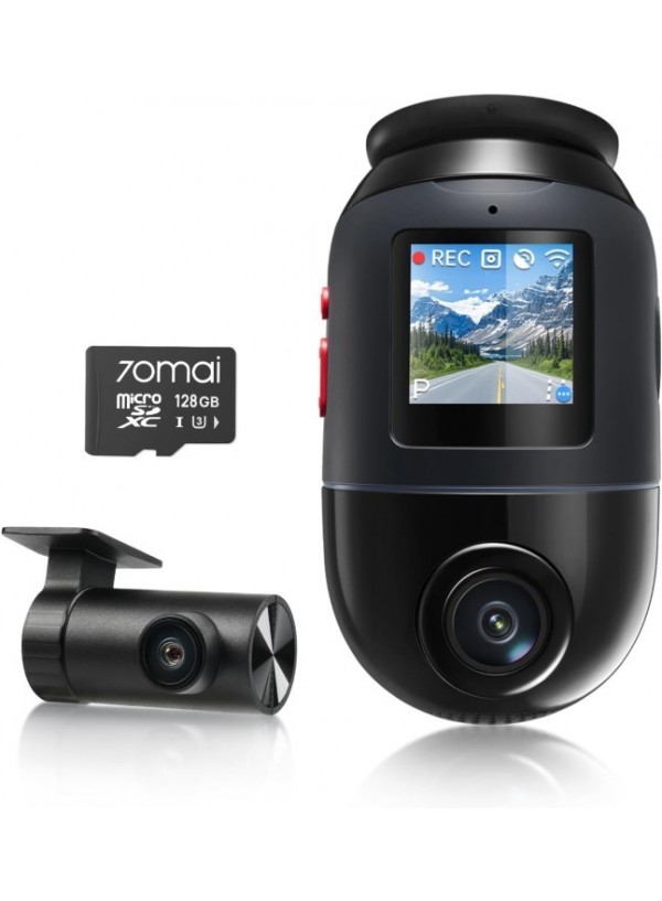 Відеореєстратор 70mai Dash Cam X800-2 Omni 128GB Black +RC14 Rear Camera Set