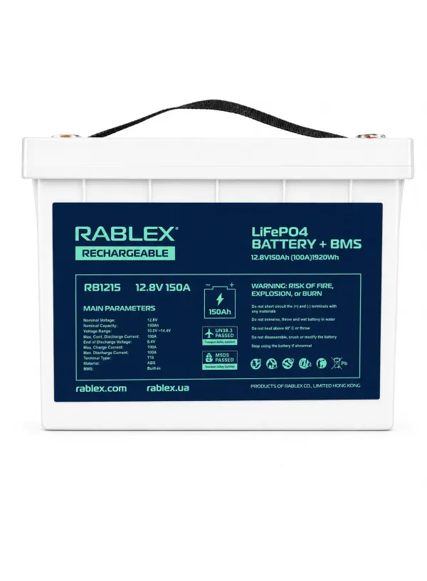 Акумулятор LifePo4 RABLEX 12V 150Ah