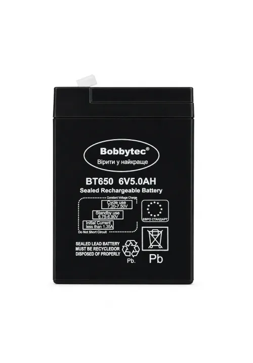Акумулятор 6 Вольт 6V 5.0Ah BT650