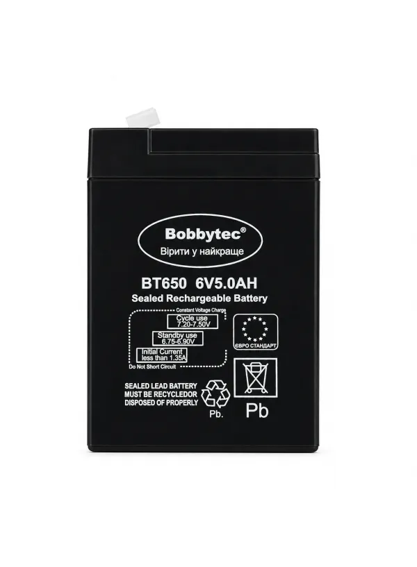 Акумулятор 6 Вольт 6V 5.0Ah BT650