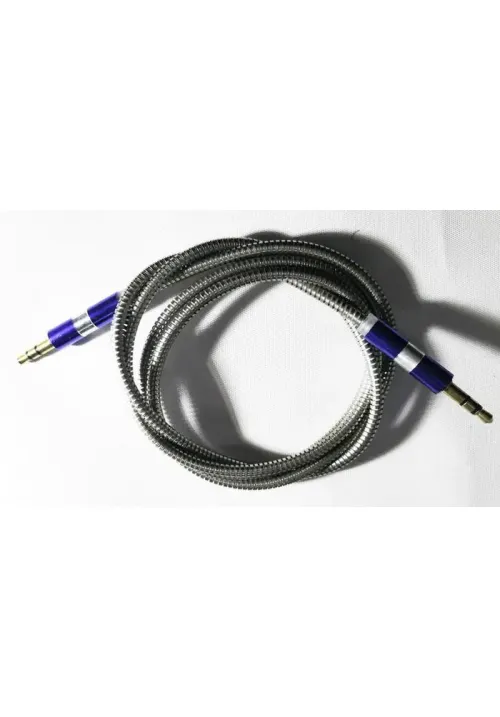 Шнур аукс 3.5m/m JACK 3.5 - JACK 3.5 (1 m) металл без упаковки