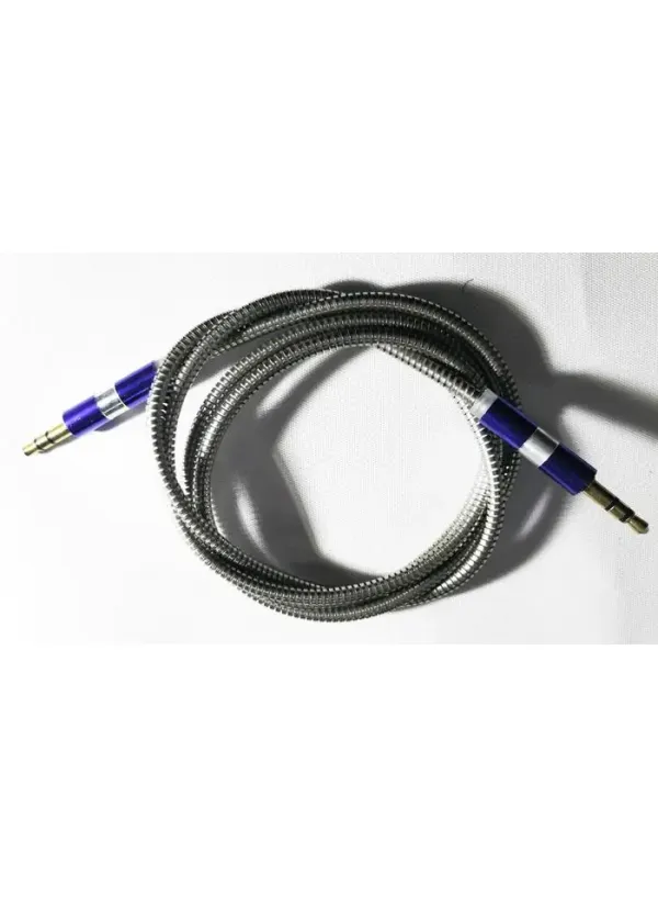 Шнур аукс 3.5m/m JACK 3.5 - JACK 3.5 (1 m) метал без упаковки
