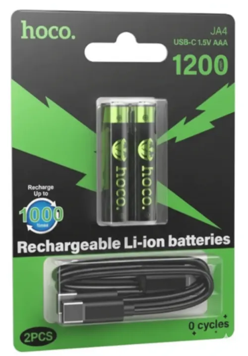 Батарейки акумуляторні HOCO JA4 AAA 320mAh (ціна вказана за 2шт)