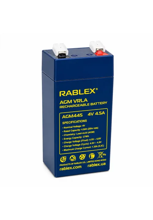 Акумулятор RABLEX 4V 4.5Ah RB445-AGM (1000g)