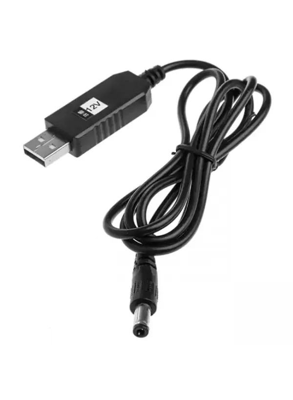 USB кабель для живлення роутера від повербанку 12V