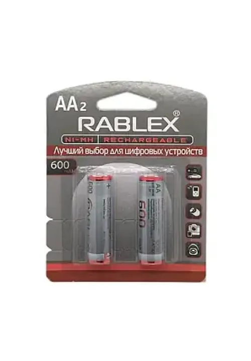 Акумулятор RABLEX HR6/AA 600mAh 2шт/блістер (Ціна вказана за 2шт)