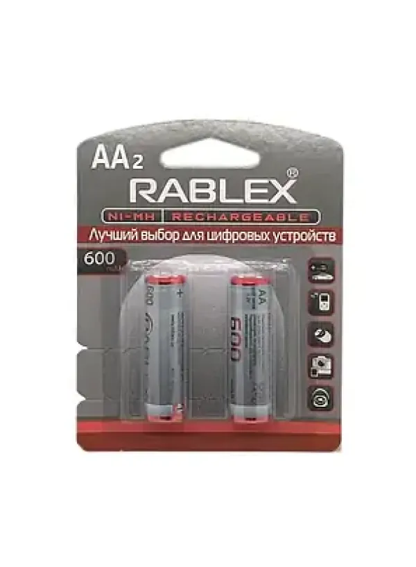 Акумулятор RABLEX HR6/AA 600mAh 2шт/блістер (Ціна вказана за 2шт)