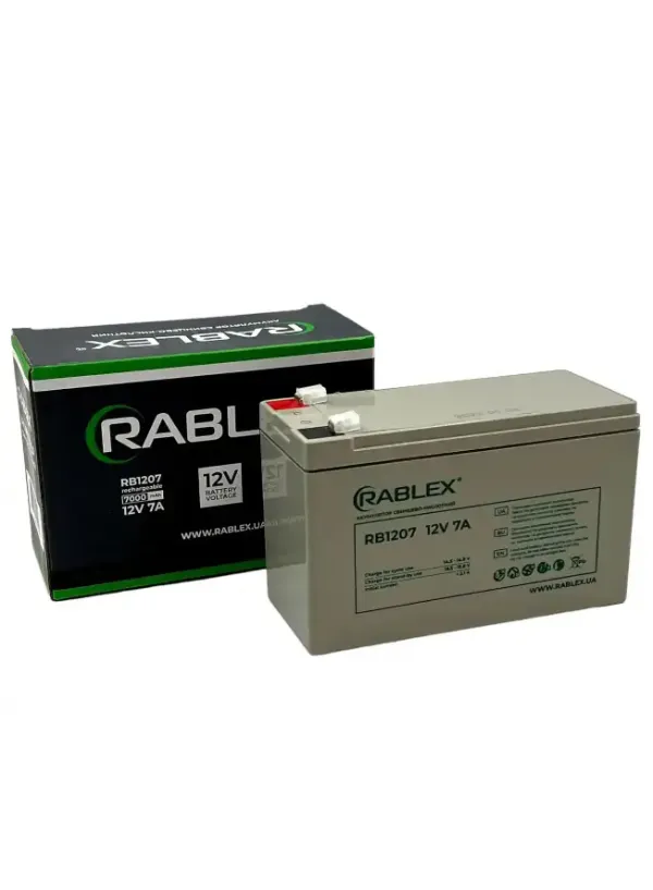 Акумулятор 12V 7Ah RABLEX RB1207