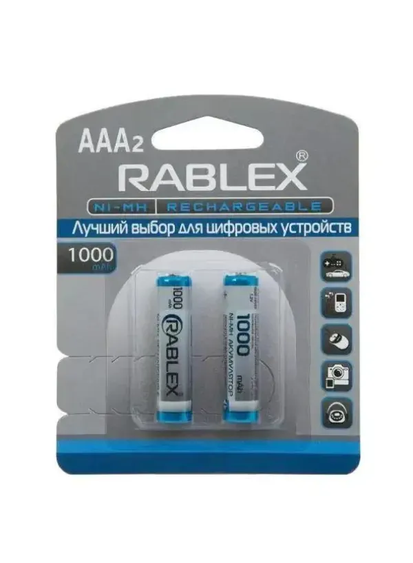 Акумулятор RABLEX HR03/AAA 1000mAh 2шт/блістер (Ціна вказана за 2шт)