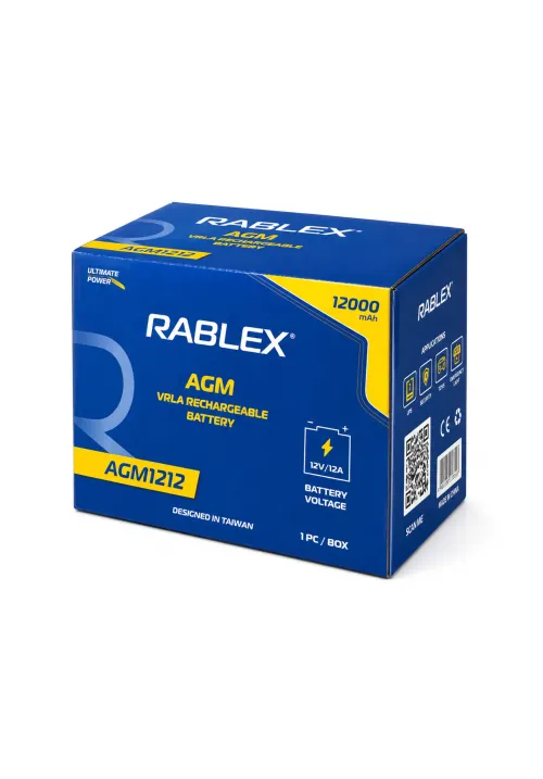 Акумулятор RABLEX 12V 12Ah RB1212-AGM (3500g)