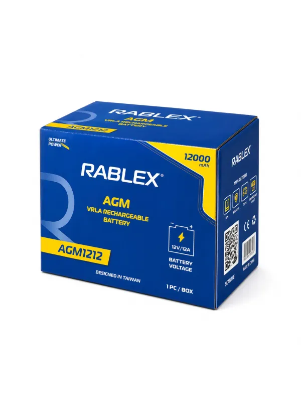 Акумулятор RABLEX 12V 12Ah RB1212-AGM (3500g)