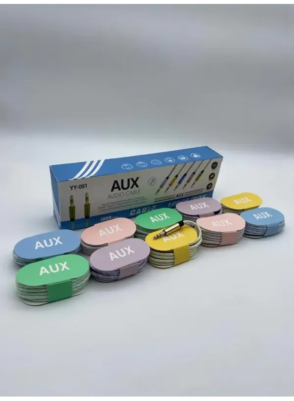 Аудіо-кабель AUX 3.5 jack YY-001 1м (Ціна вказана за 10шт)