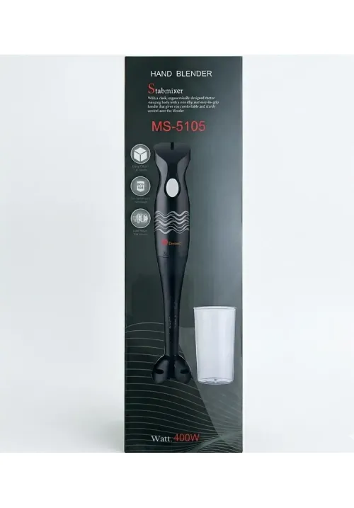 Блендер ручний пластик із чашею DOMOTEC MS-5105