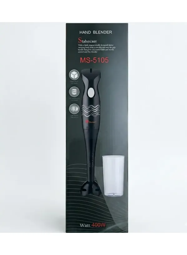 Блендер ручний пластик із чашею DOMOTEC MS-5105