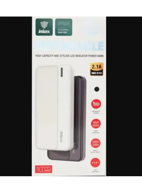 Зовнішній акумулятор повірбанк INKAX PB-01A (10000mAh)