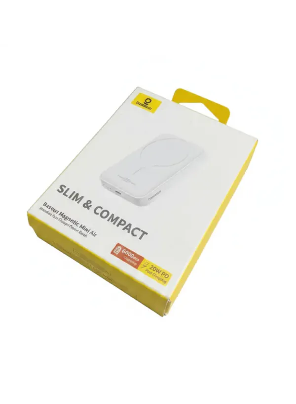 Магнітний повербанк BASEUS 6000 mAh (MagSafe, 22.5W) Mini Air PPCXM06 (Original)