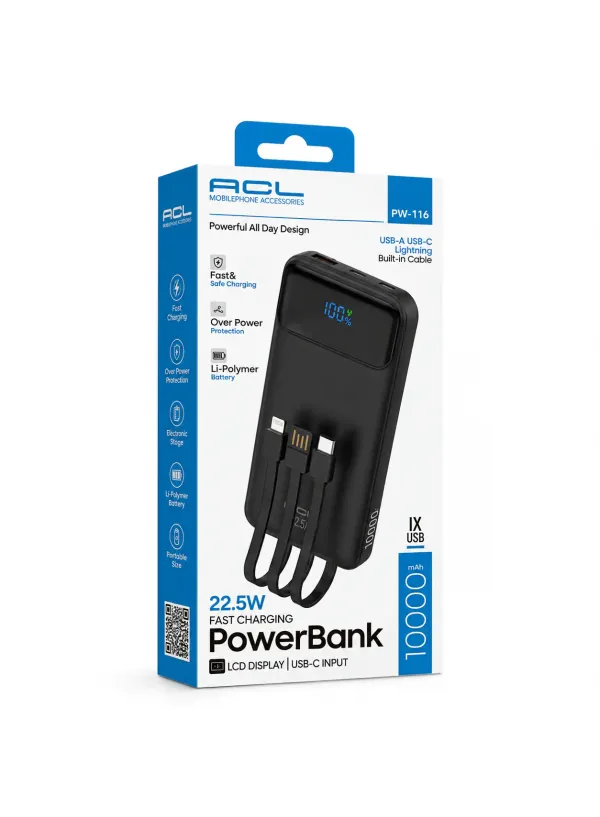 Повербанк 10000mAh ACL PW-116 (22.5W)