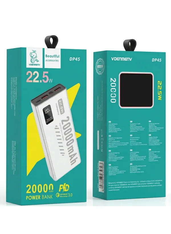 Повербанк 20000mAh VDENMENV DP45 (22.5W)