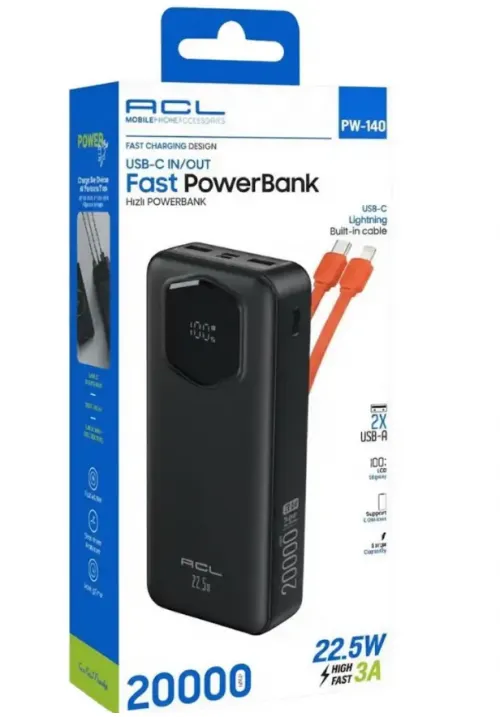 Повербанк ACL 20000 mAh (PD 22.5W) PW-117