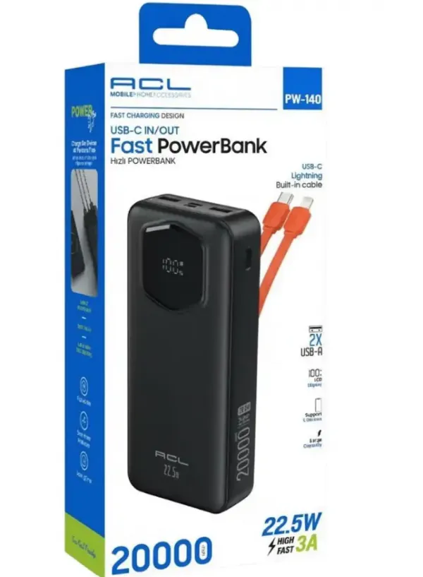 Повербанк ACL 20000 mAh (PD 22.5W) PW-117