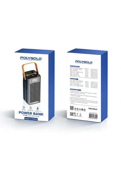 Повербанк POLYGOLD 80000 mAh PG-PW780 (PD 22.5W + SOLAR)