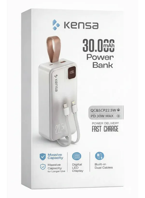 Повербанк KENSA 30000 mAh (PD 30W)