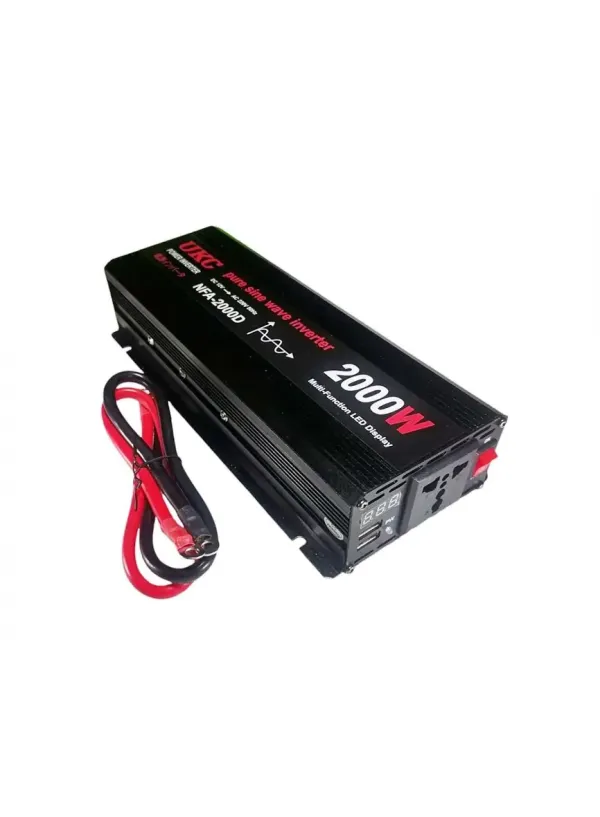 Перетворювач інвертор DC 12V/AC 220V з 12 на 220 Вольт UKC 2000W (pure sine)