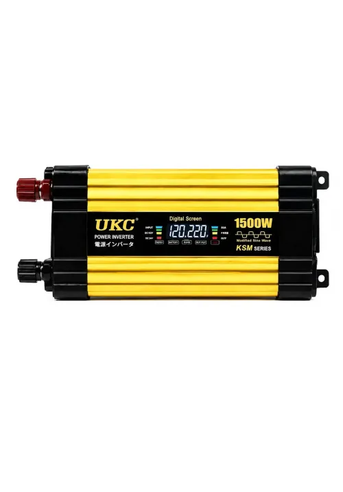 Преобразователь инвертор 12V/220V KSM 1500W (LCD+2 USB)