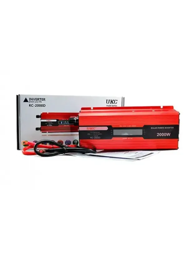Перетворювач інвертор DC 12V/AC 220V з 12 на 220 Вольт UKC 2000W (lcd)