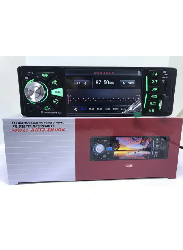 Автомагнітола 1 DIN з Bluetooth 4228 (з пультом на кермо)