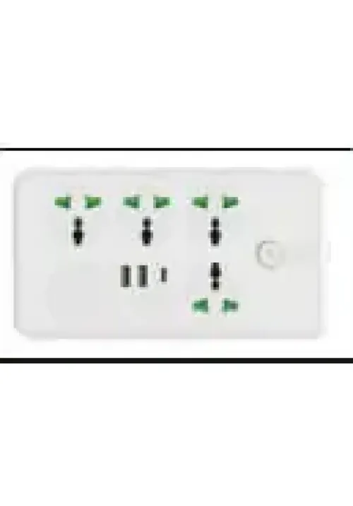 Подовжувач мережевий фільтр 2m 2500W (4РОЗ 2USB 1USB-C) T-60